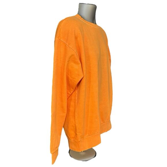 NWT OnlyNY Light Orange Oversized Pullover Crew Neck Cotton Sweatshirt Size M - Picture 2 of 8